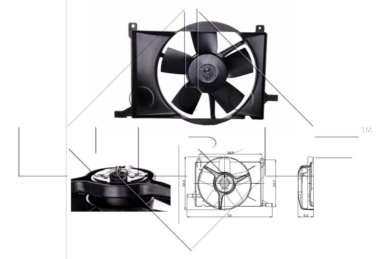 NRF ventilátor, motorhűtés 47009
