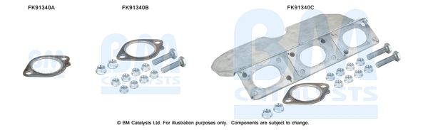 BM CATALYSTS szerelőkészlet, katalizátor FK91340