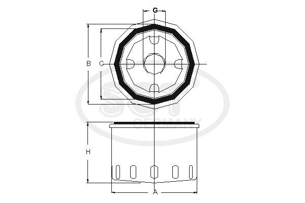 Оливний фільтр, фільтр для накручування, FORD Fusion /Fusion Plus 1.6 (02-) (SM 110) SCT, Mannol SM110