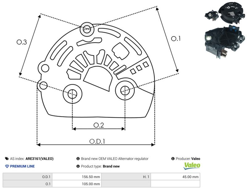 AS-PL ARE3161(VALEO) Alternator Regulator