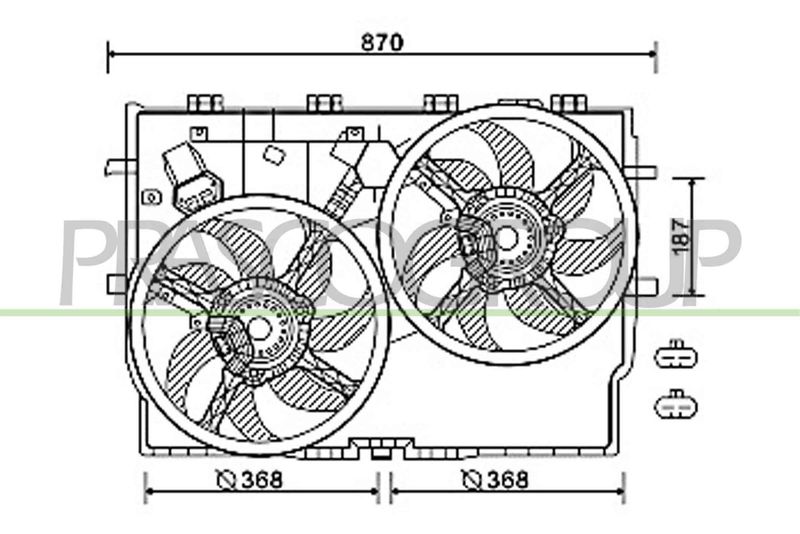 PRASCO ventilátor, motorhűtés FT930F004