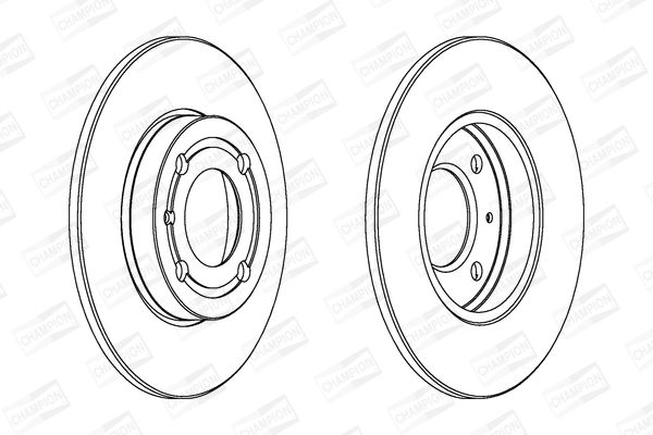 CHAMPION Volkswagen гальмівний диск передній Polo 94-
