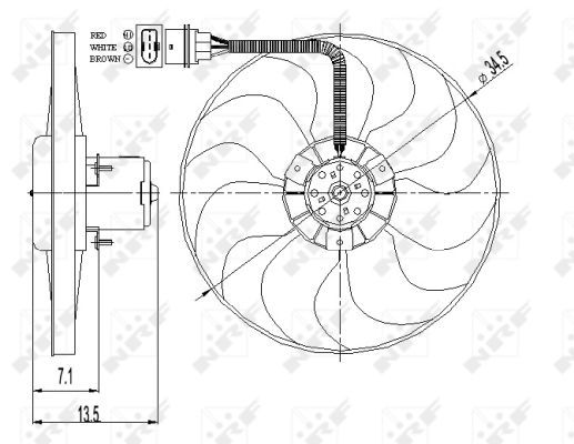 NRF 47397 Fan, engine cooling