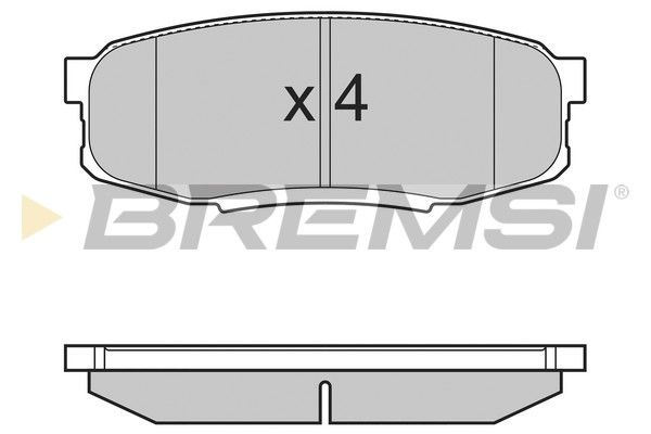 Комплект гальмівних накладок, дискове гальмо, Bremsi BP3382