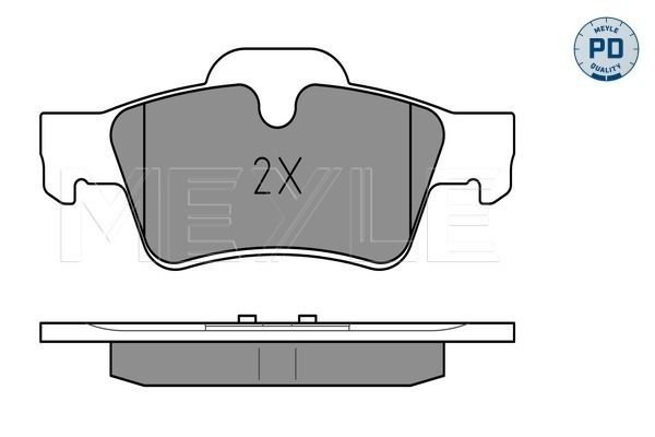 Комплект гальмівних накладок, дискове гальмо, Meyle 0252392318PD