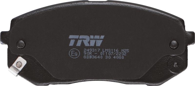 Piduriklotsi komplekt, ketaspidur, TRW GDB3640