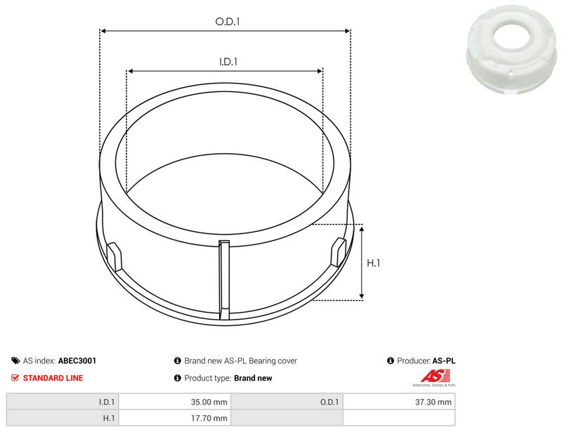 AS-PL ABEC3001 Protective Cap, alternator