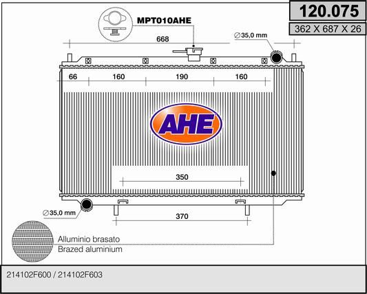 AHE 120.075 - Aušinimo radiatorius