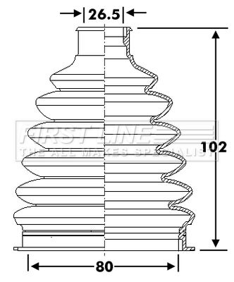 First Line FCB6280 Bellow, drive shaft