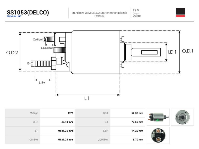 Magnetlülitus, starter, AS-PL SS1053(DELCO)