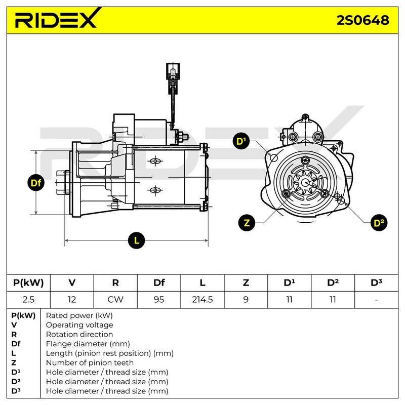 стартер RIDEX