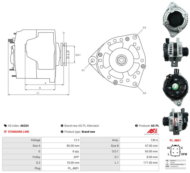 Generaator, AS-PL A6324