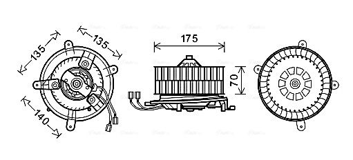 AVA QUALITY COOLING Utastér-ventilátor MS8610