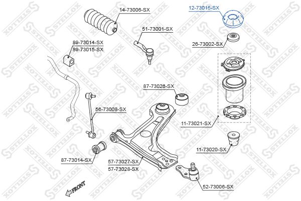 STELLOX 12-73015-SX Suspension Strut Support Mount