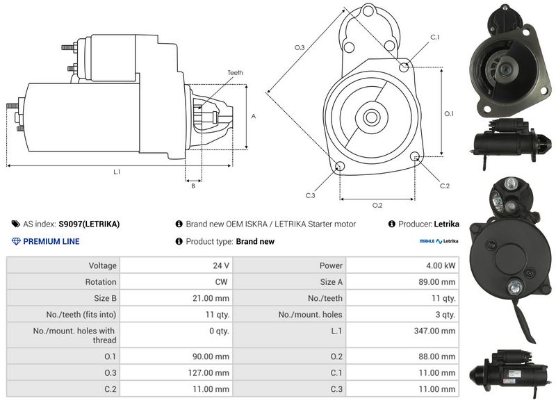 AS-PL S9097(LETRIKA) Starter