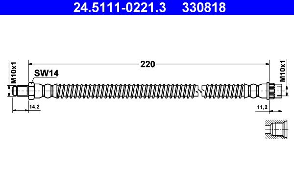 ATE fékcső 24.5111-0221.3