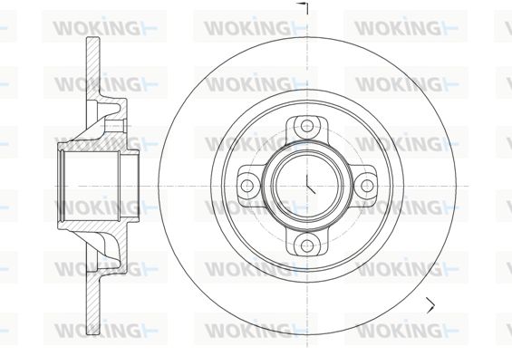 Гальмівний диск, Woking D6105800