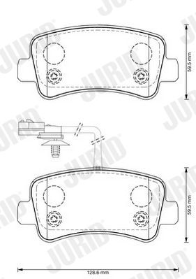 JURID 573359J Brake Pad Set, disc brake