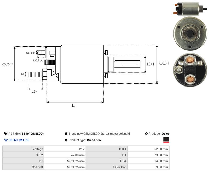 Magnetlülitus, starter, AS-PL SS1010(DELCO)