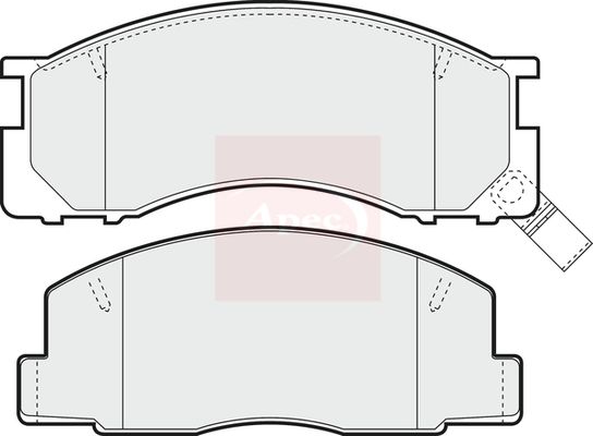 APEC Brake Pad Set, disc brake PAD744