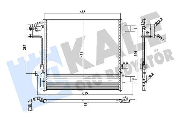 KALE OTO RADYATÖR 358055 - Condenser, air conditioning