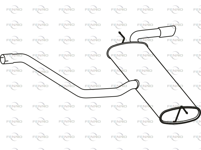 FENNO P23145 - Rear Muffler