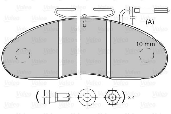 VALEO 598112 Brake Pad Set, disc brake