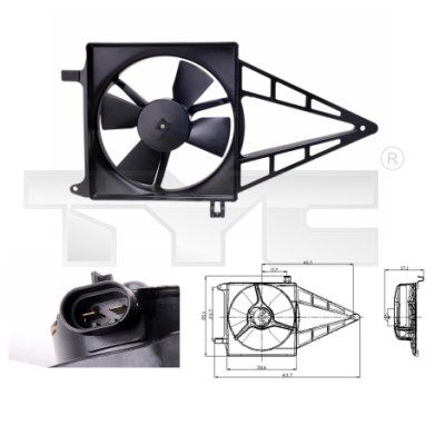 TYC ventilátor, motorhűtés 825-0012