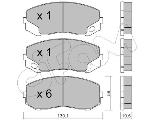 Set placute frana,frana disc 822-910-0 CIFAM