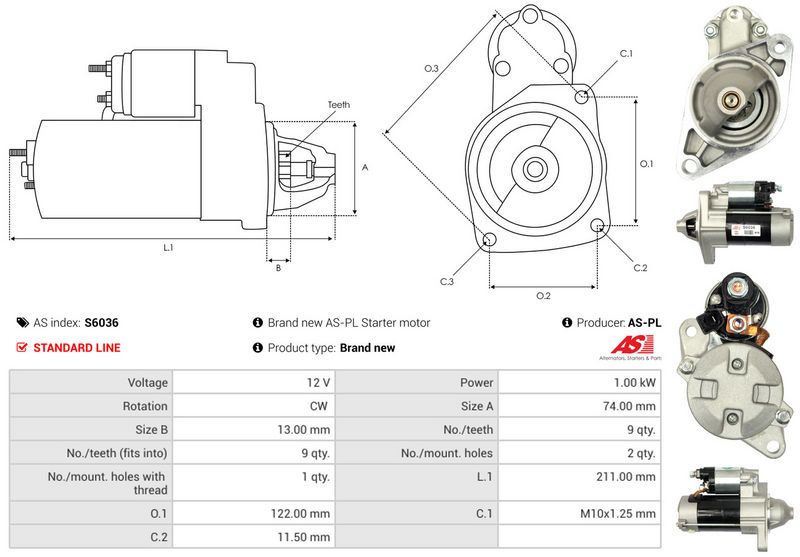 AS-PL S6036 Starter