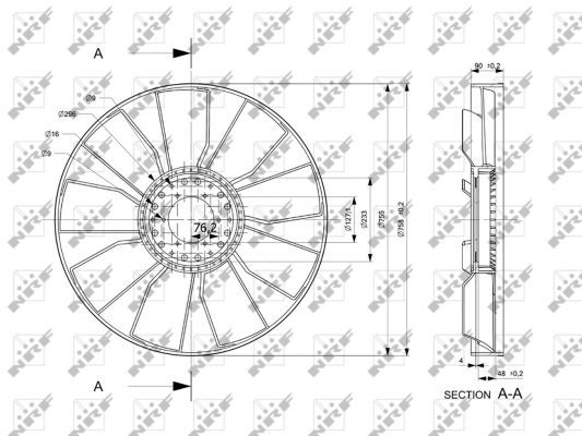 NRF 49865 Fan Wheel, engine cooling