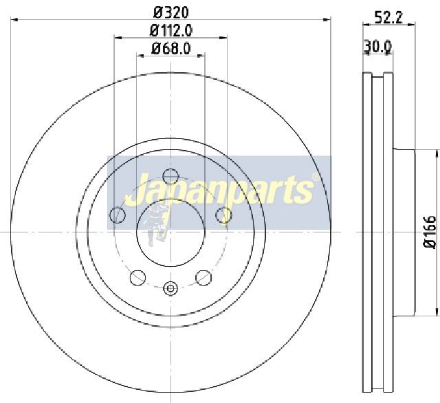 JAPANPARTS Тормозной диск