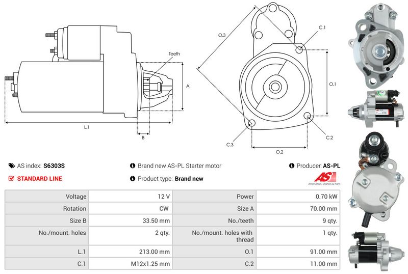 AS-PL S6303S Starter