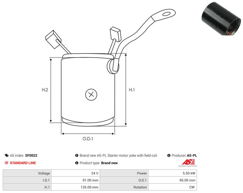 AS-PL SF0022 Field Winding, starter