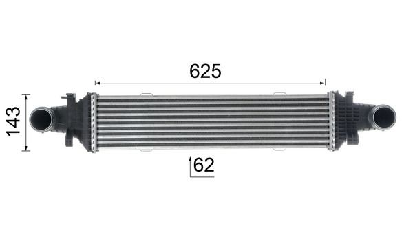 Product Image - Intercooler, inlaatluchtkoeler - CI357000P - MAHLE