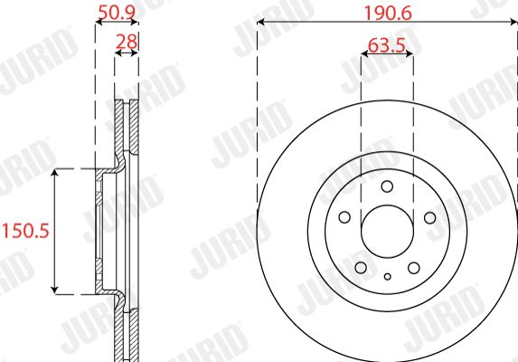 JURID 563278JC Brake Disc