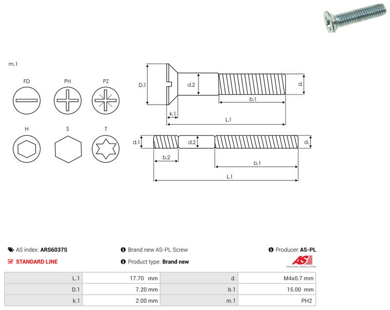 AS-PL ARS6037S Repair Set, alternator