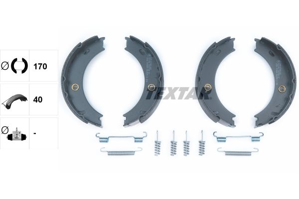 TEXTAR 91057900 Brake Shoe Set, parking brake