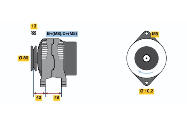 Bosch Alternator 0 123 310 051