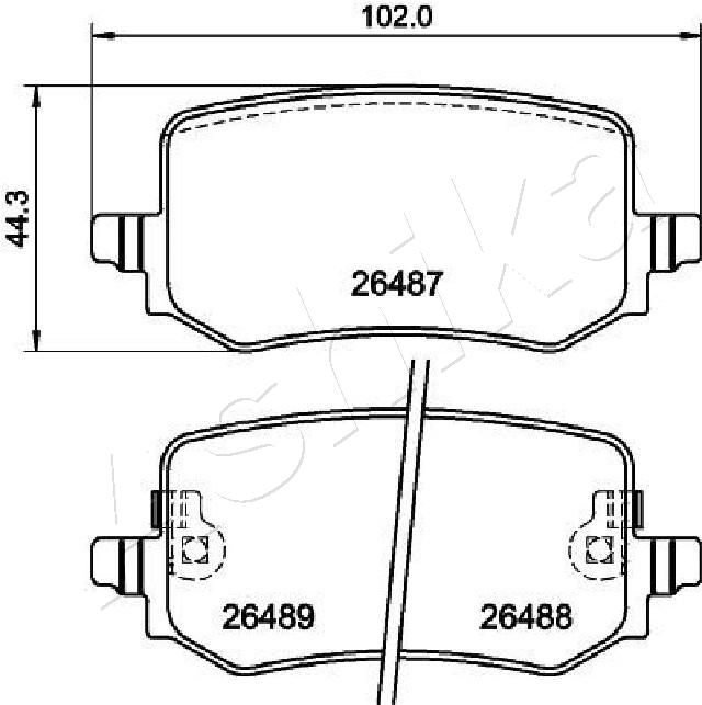 ASHIKA 51-0H-H14 Brake Pad Set, disc brake