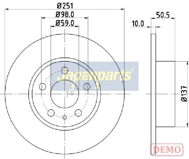спирачен диск JAPANPARTS
