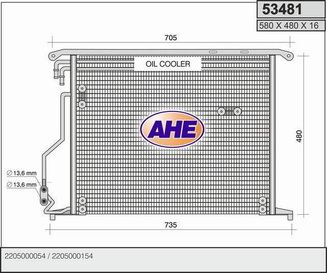 AHE 53481 - Kondicionieriaus radiatorius
