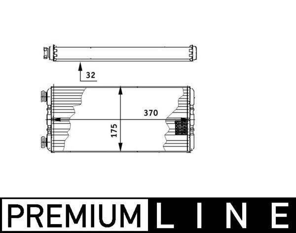 Product Image - Kachelradiateur, interieurverwarming - AH131000P - MAHLE