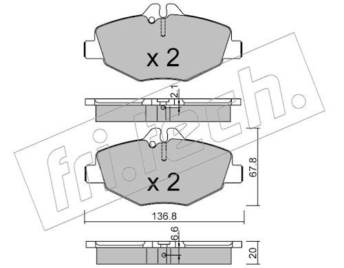 fri.tech. 578.0 Brake Pad Set, disc brake