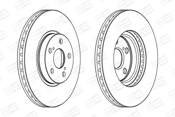 CHAMPION TOYOTA диск гальмівний передній Avensis 03-