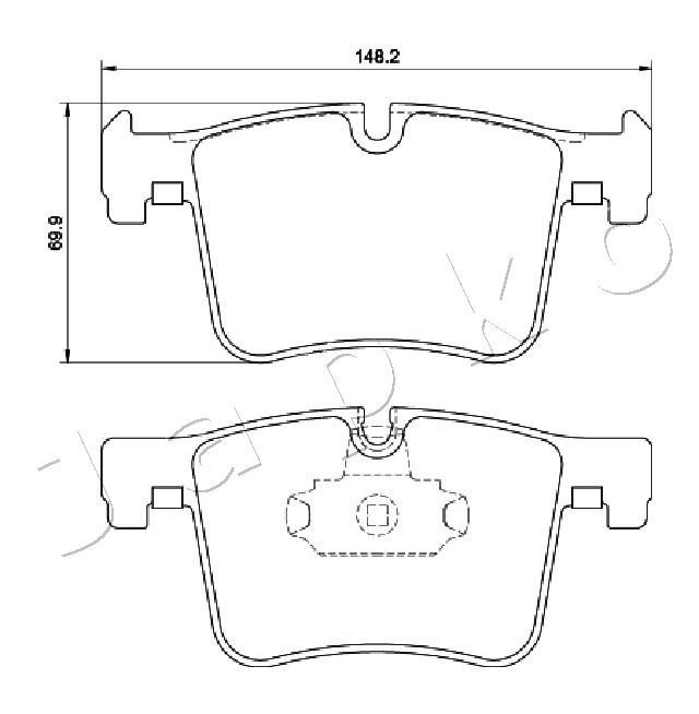 Комплект гальмівних накладок, дискове гальмо, Japko 500106