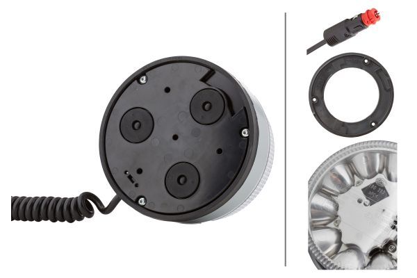 maják LED oranžový K-LED Blizzard, 12/24V, magnet, kabel 600mm 2XD012980-021