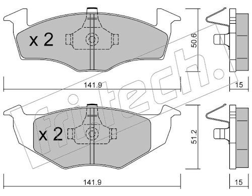 fri.tech. 215.2 Brake Pad Set, disc brake