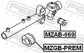 Опора, рульовий механізм, Febest MZAB-069