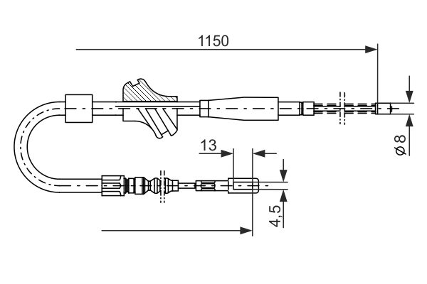 BOSCH Trekkabel, parkeerrem 1 987 477 194